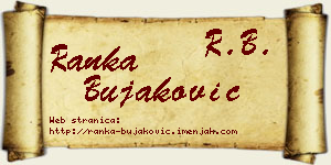 Ranka Bujaković vizit kartica